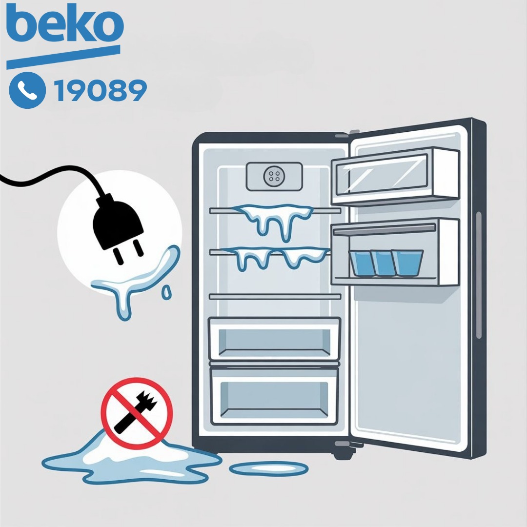 إزالة الثلج المتراكم في ثلاجة بيكو إزالة الثلج المتراكم في ثلاجة بيكو