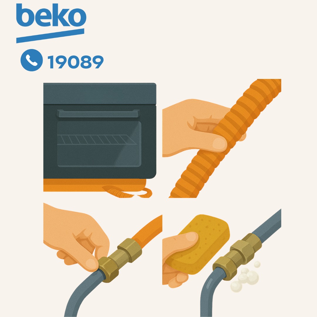 فحص وصلة الغاز والخرطوم لبوتاجاز بيكو